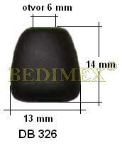 koncovka na šňůrku zvoneček-plast-DB326 černý