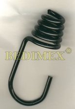 kovový hák černý na průměr lana 6-8 mm