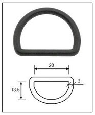 polokrouek plast 20 mm ern, pr.3,0 mm