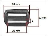 prvlen spona plastov 20 mm ern, zk