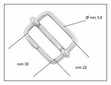 prvlen spona kovov 30 mm (30x22x3,9)-nikl