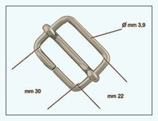 prvlen spona kovov 30 mm (30x22x3,9)-staromosaz