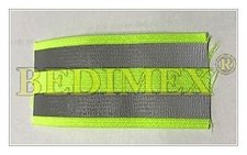 elastická fluorescenční pruženka s refl.proužky, 40 mm, žlutozelená, doprodej