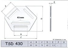 trojhelnkov prvlen spona TSD430-ern