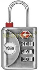 kufrový zámeček na zip s kódem-Yale-typ1, TSA kód, nikl