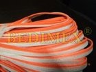reflexní paspulka-výpustek textilní oranžovo/bílá sešívaná