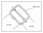 prvlen spona kovov 30 mm (30x22x3,9)-nikl